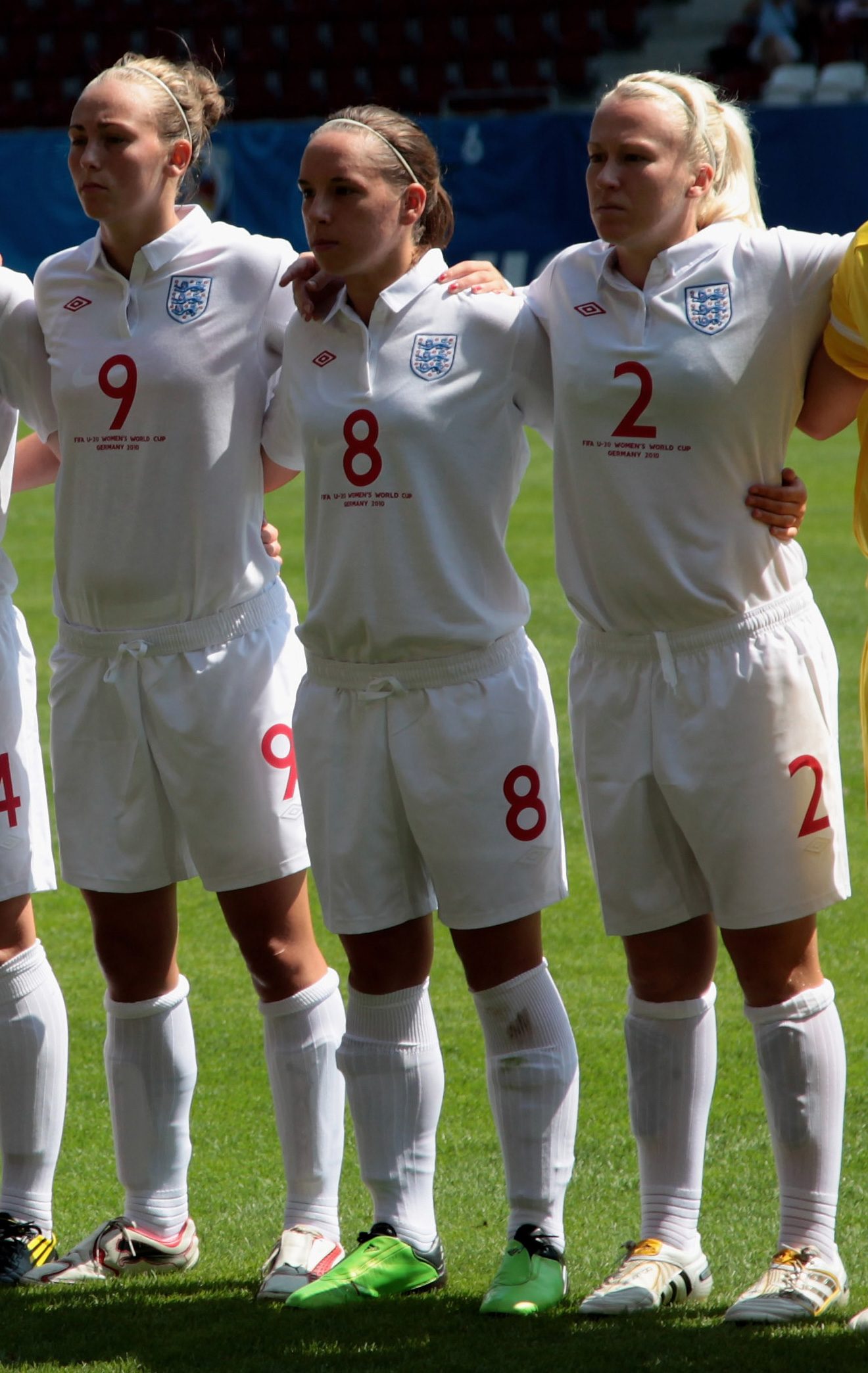 Toni Duggan, Jordan Nobbs and Chelsea Weston